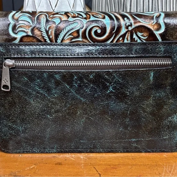 PATRICIA NASH Tooled Laurentina Crossbody Leather & Handcrafted Stitching - Picture 15 of 15